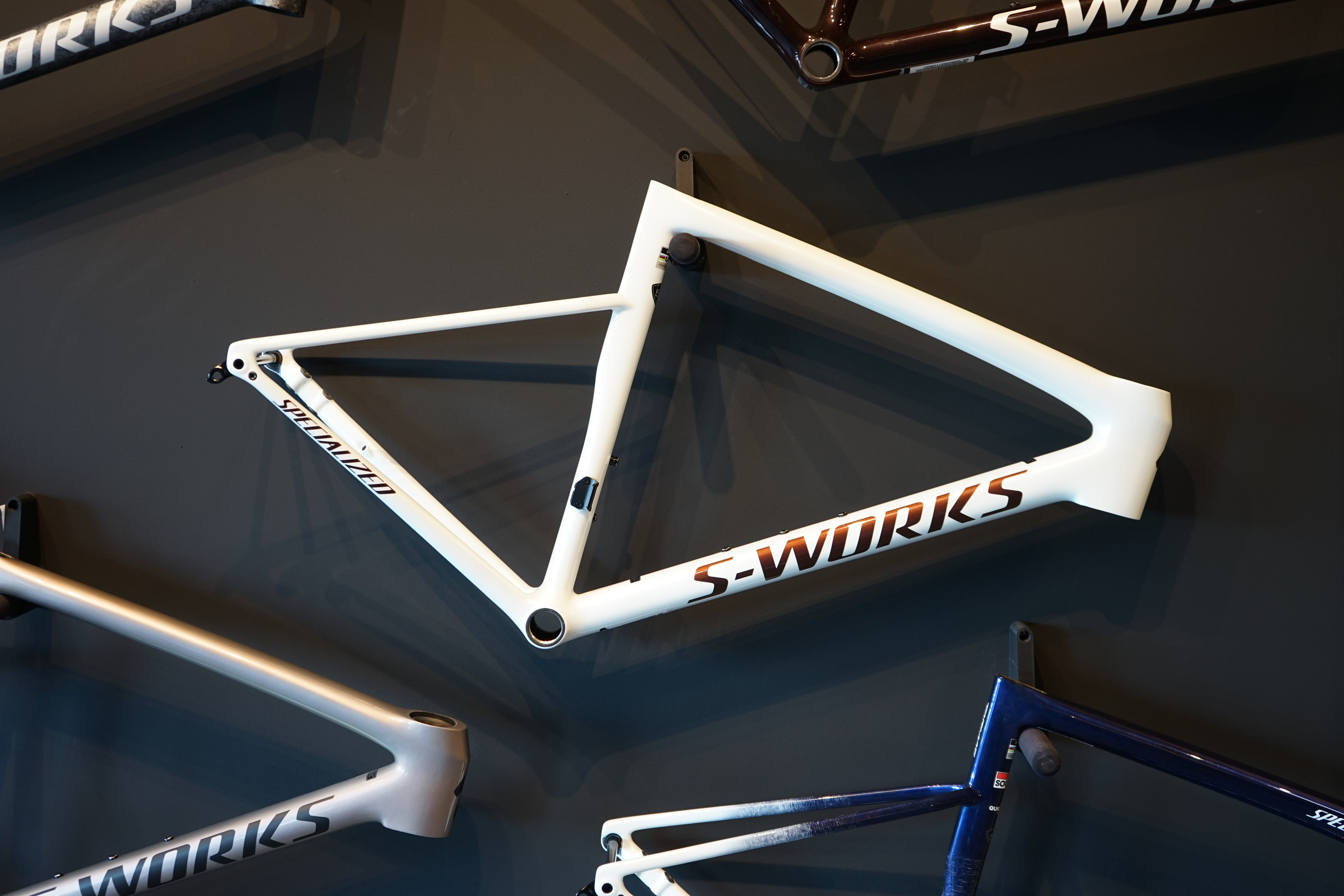 Specialized S-Works Tarmac SL8 Rahmenset Gloss Metallic White Silver / Pearl / Black