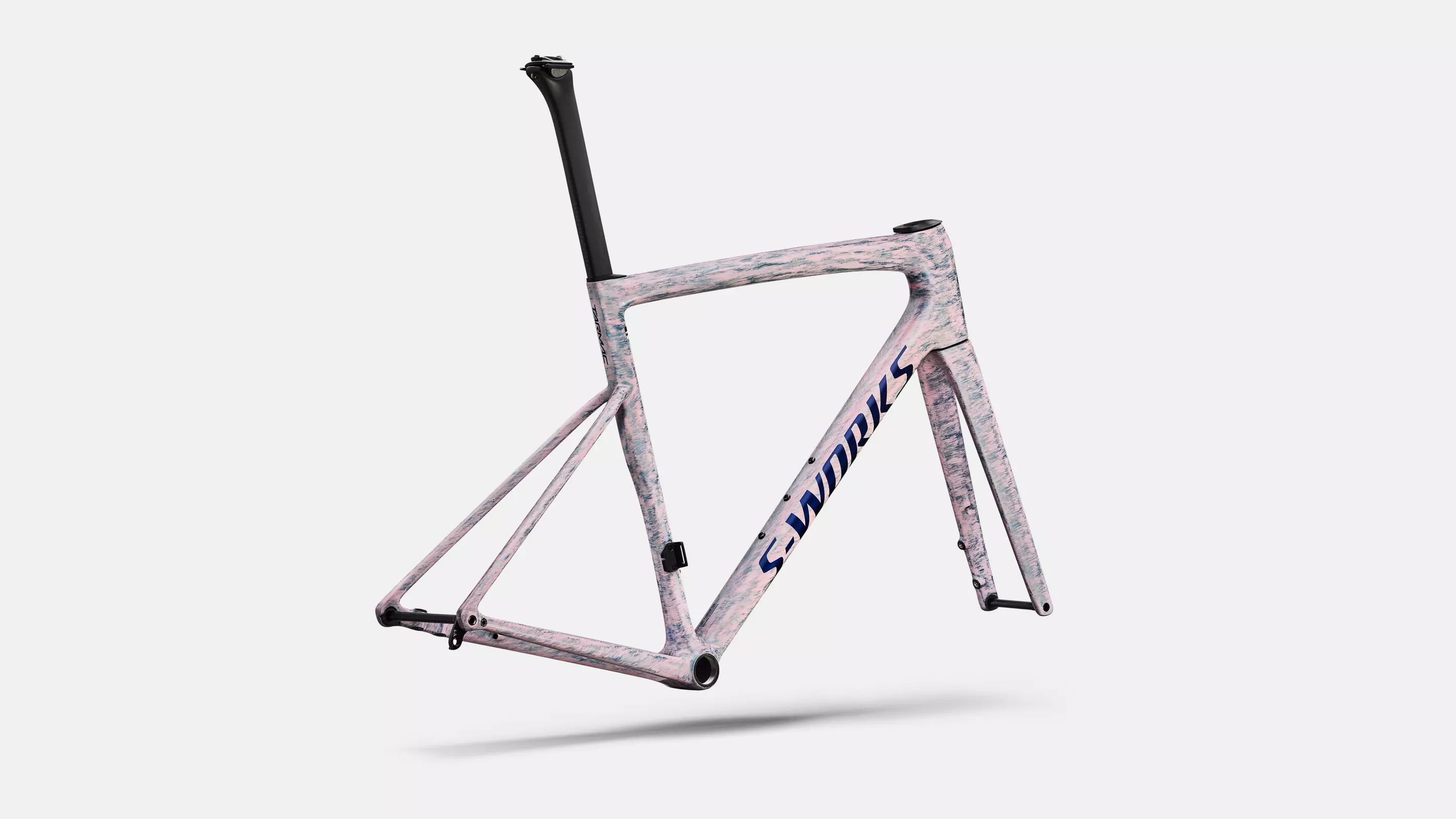 Specialized S-Works Tarmac SL8 Rahmenset Gloss Dolomite Metallic / Directional Brush / Blue Majesty Metallic