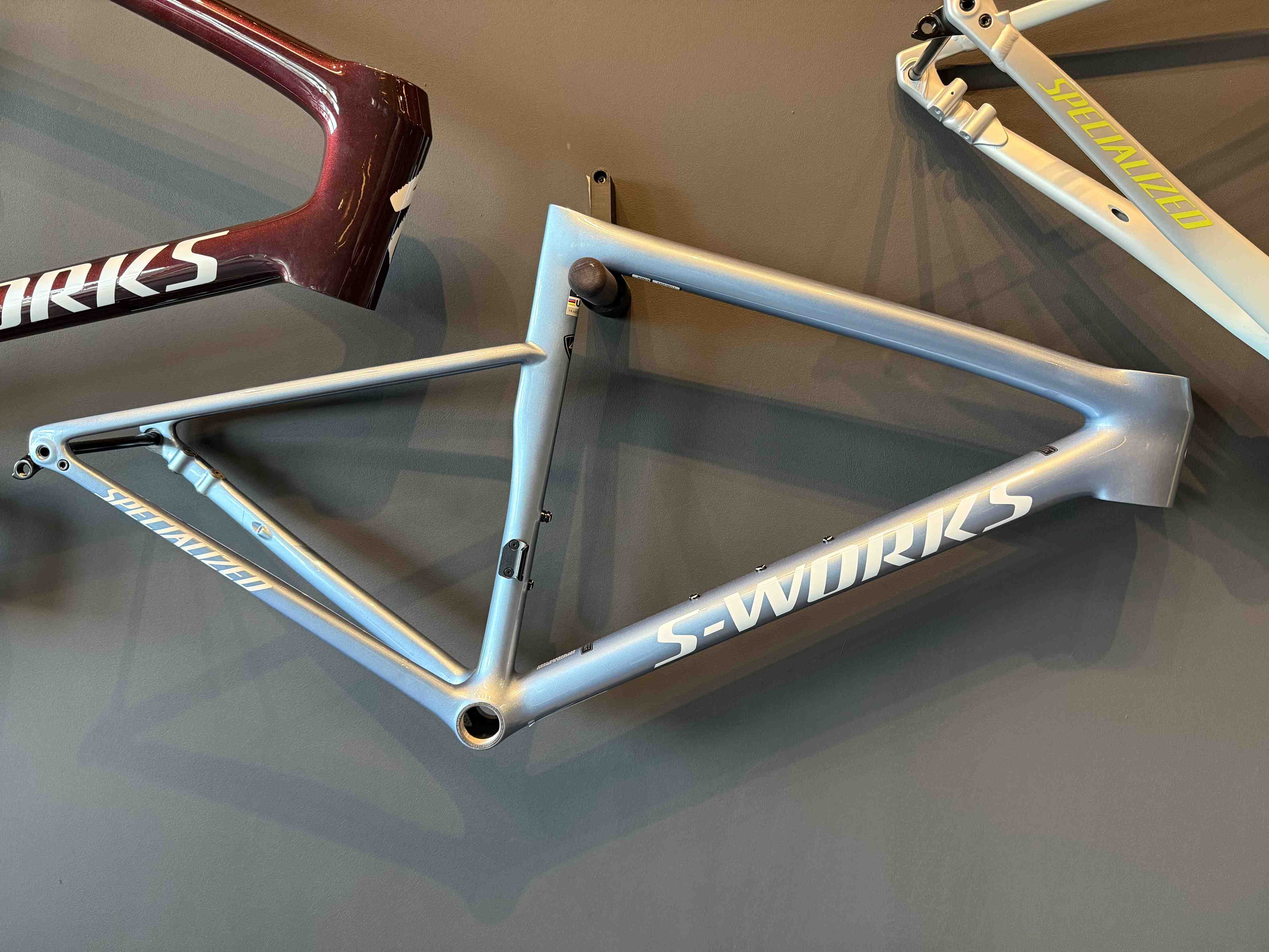 Specialized S-Works Tarmac SL8 Rahmenset Gloss Glacial Metallic / Red to Gold Pearl / White