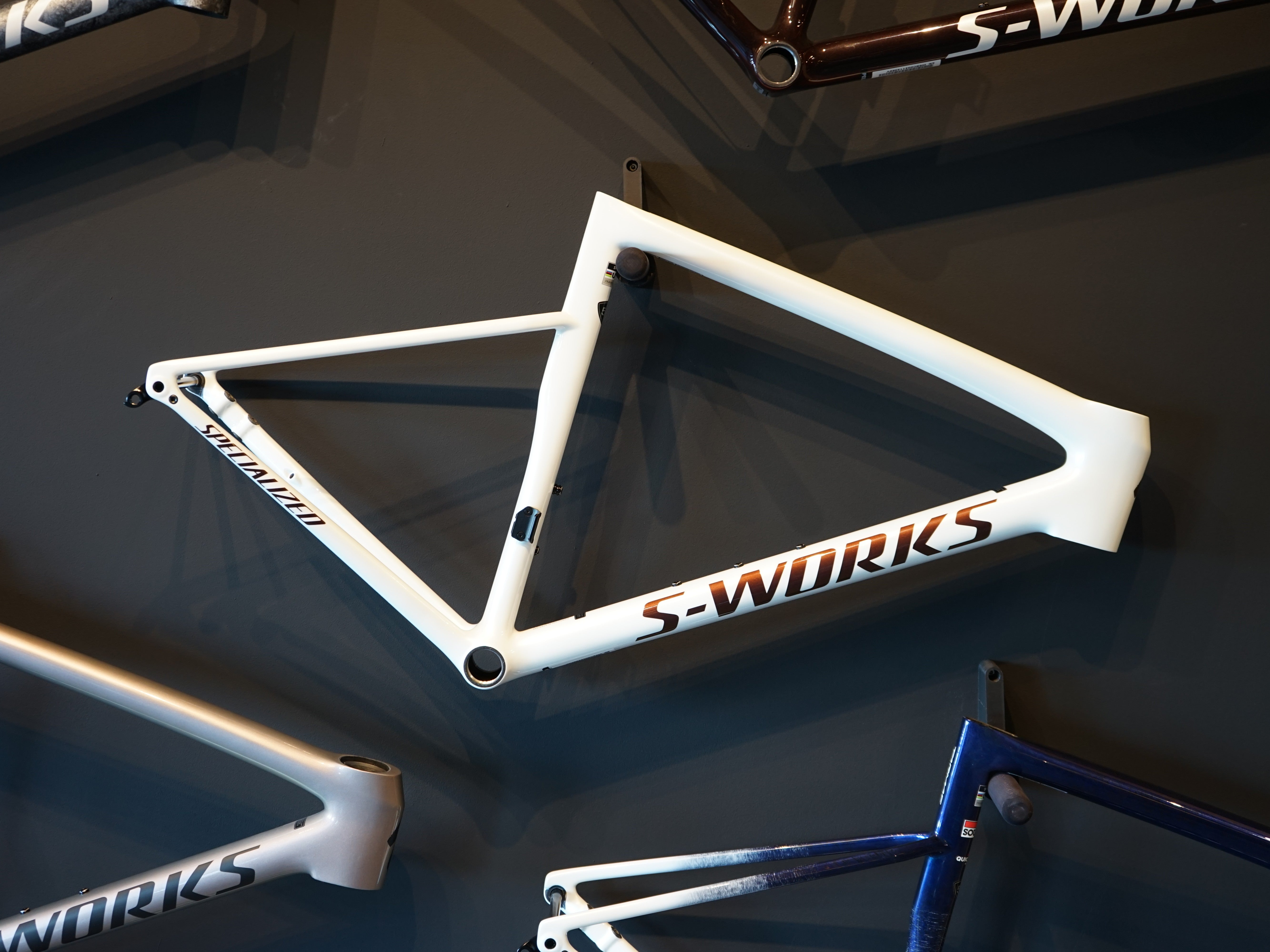 Specialized S-Works Tarmac SL8 Rahmenset Gloss Metallic White Silver / Pearl / Black