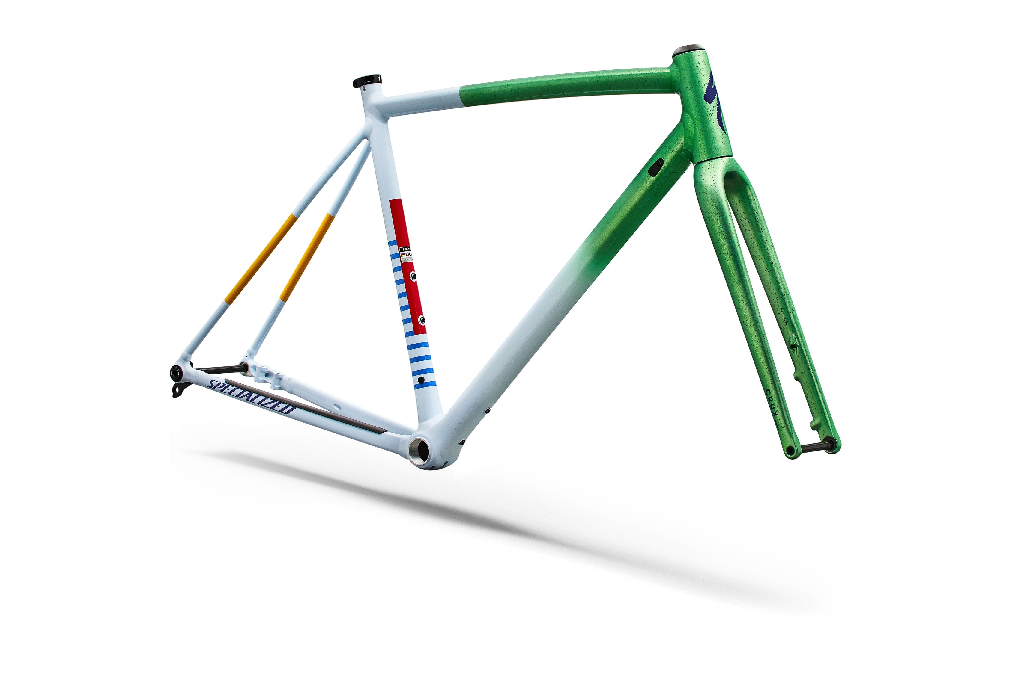 Specialized Crux DSW Rahmenset - Oasis Tint Flake Silver Morning Mist / Purple Haze