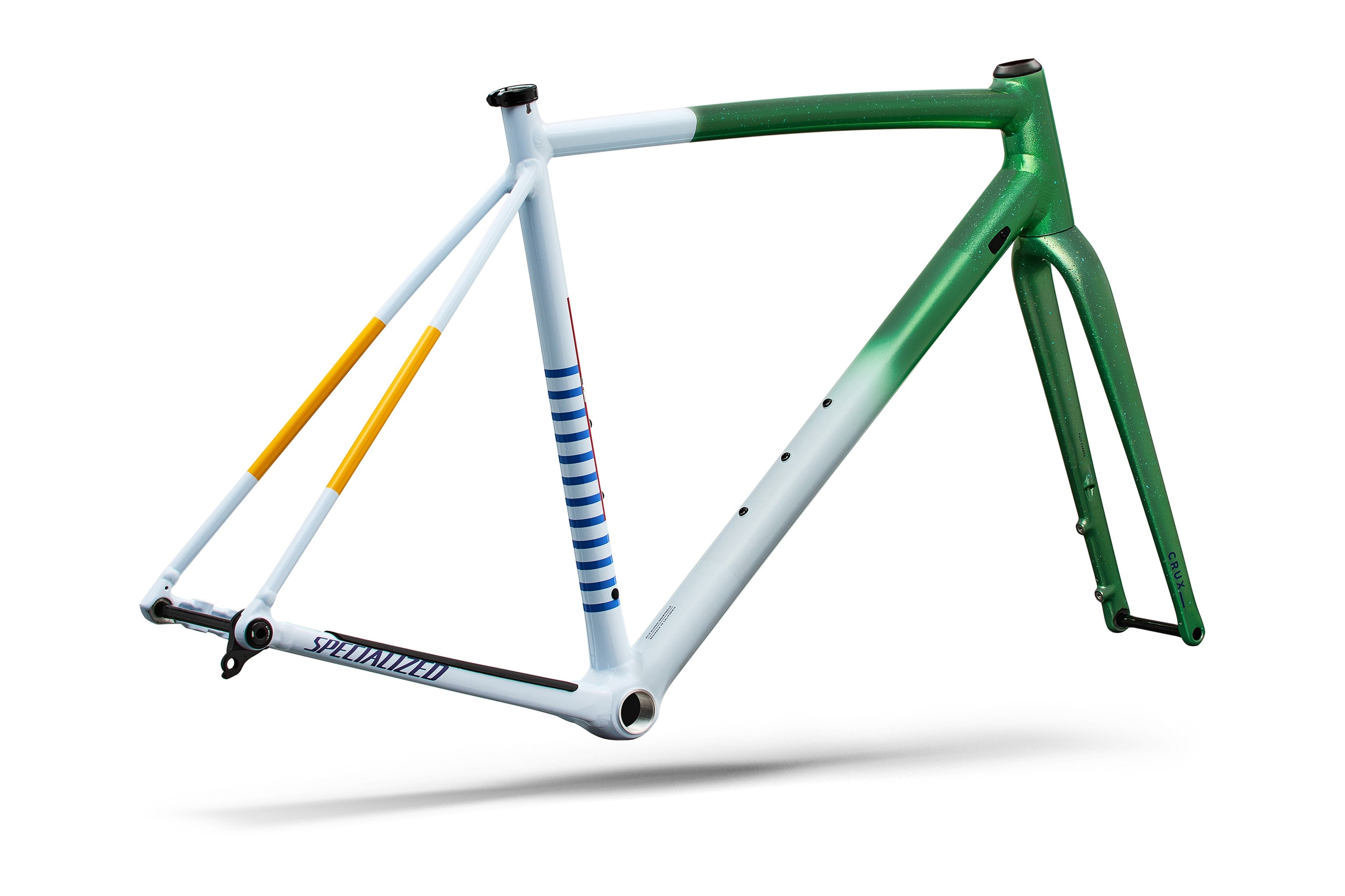 Specialized Crux DSW Rahmenset - Oasis Tint Flake Silver Morning Mist / Purple Haze