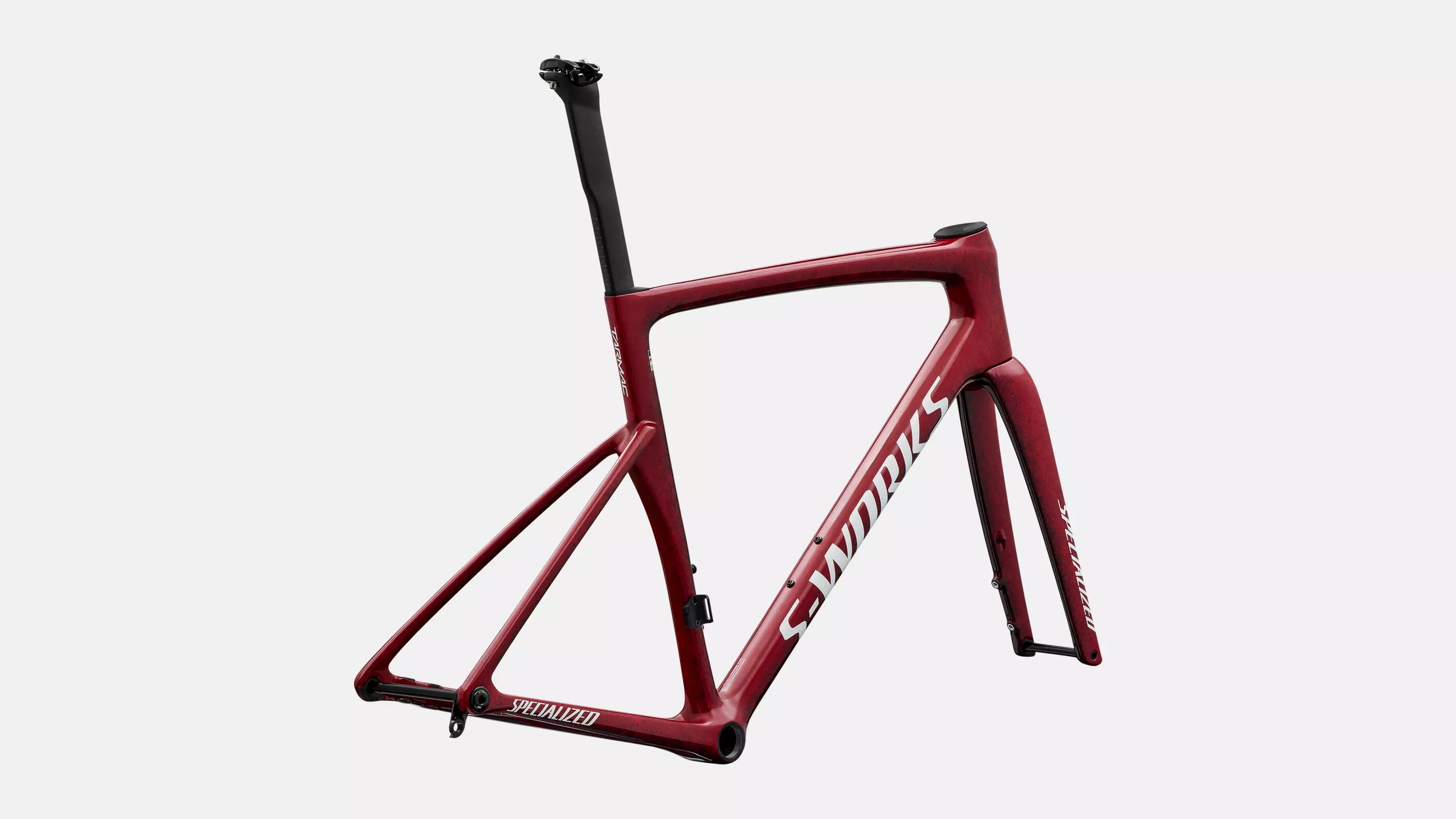 S-Works Tarmac SL9 Rahmenset – Gloss Vivid Red / Tarmac Black / White Silver Metallic – 54