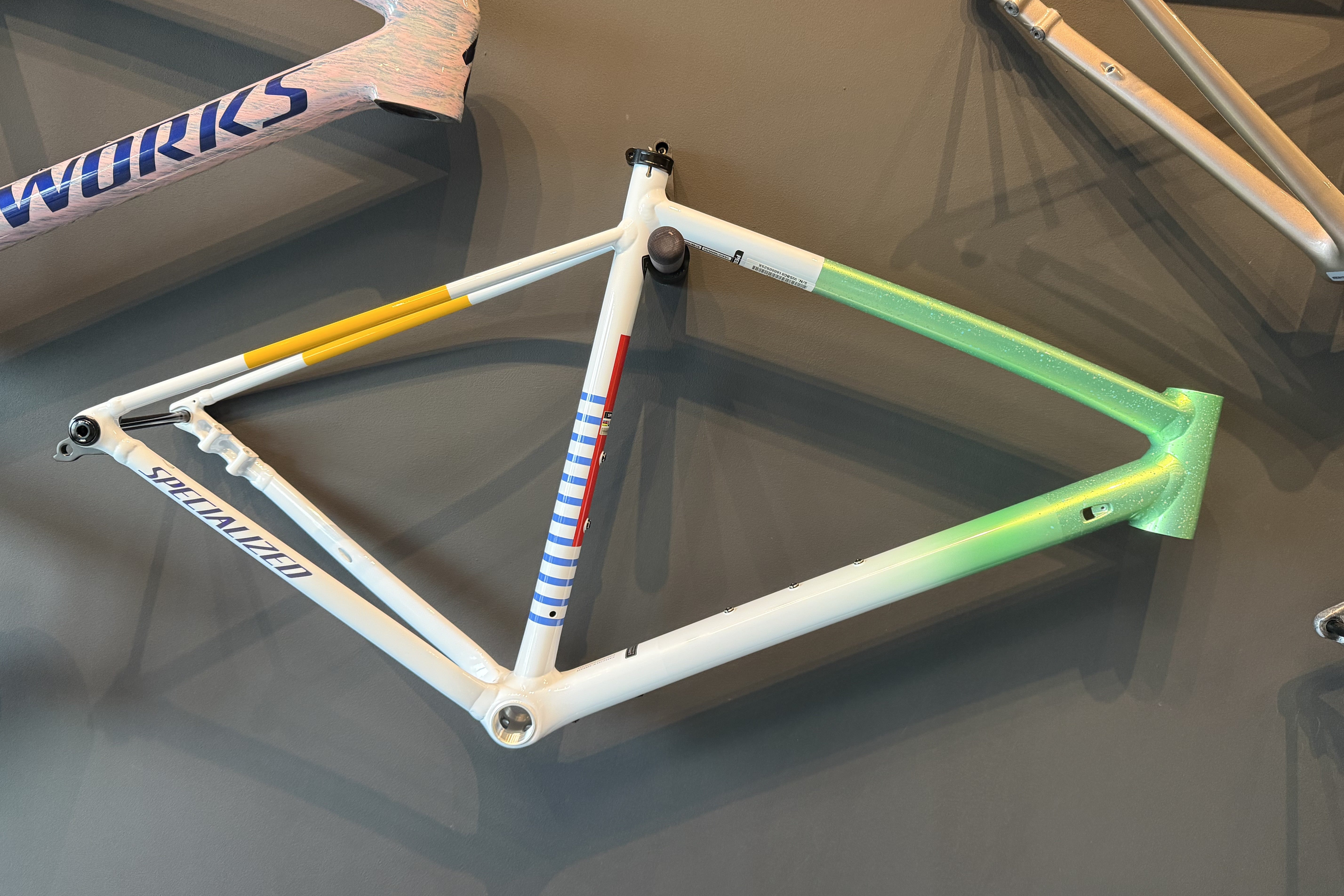 Specialized Crux DSW Rahmenset - Oasis Tint Flake Silver Morning Mist / Purple Haze