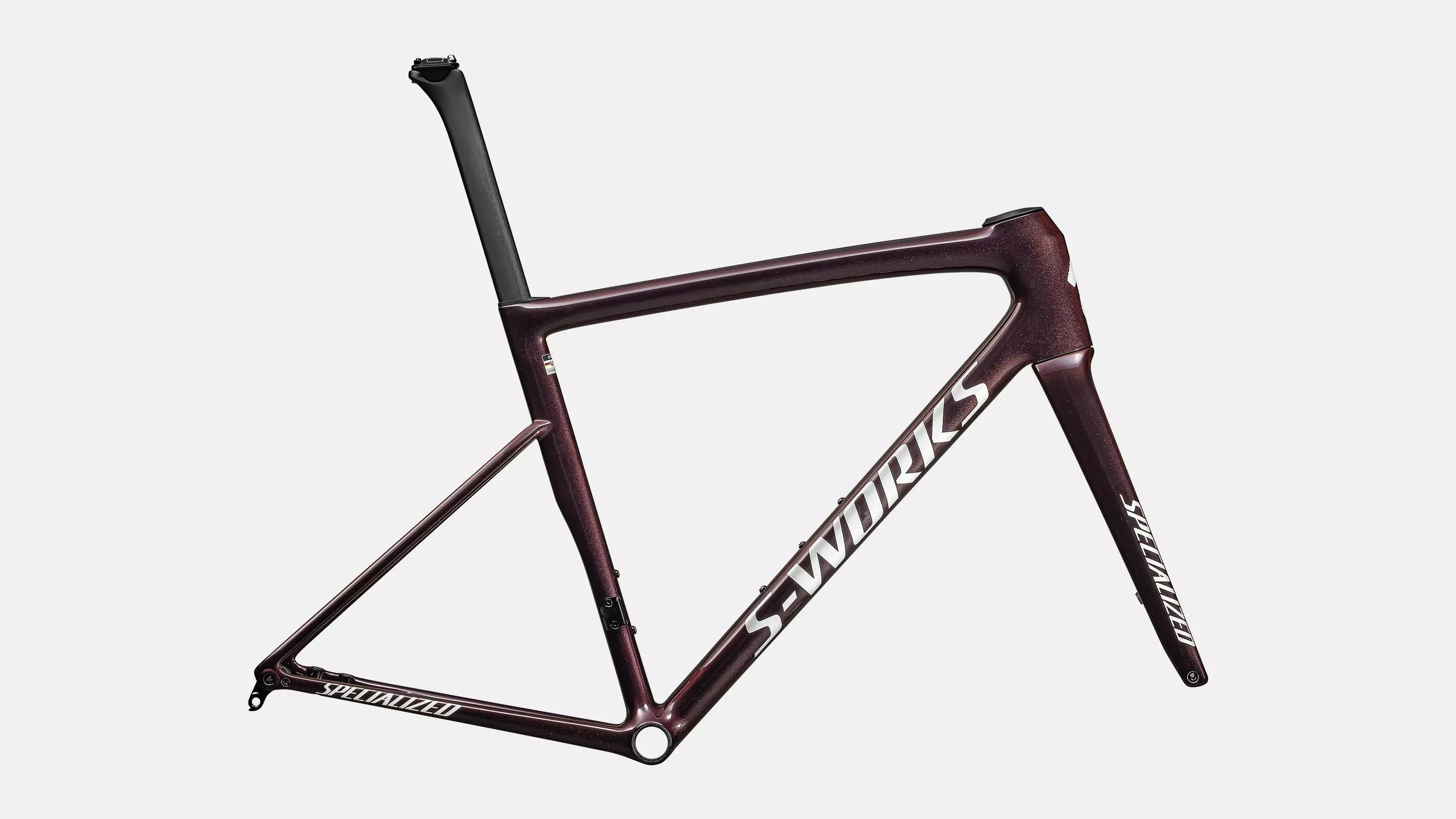 Specialized S-Works Tarmac SL8 Rahmenset Gloss Solidity / Red to Black Pearl / Metallic White Silver