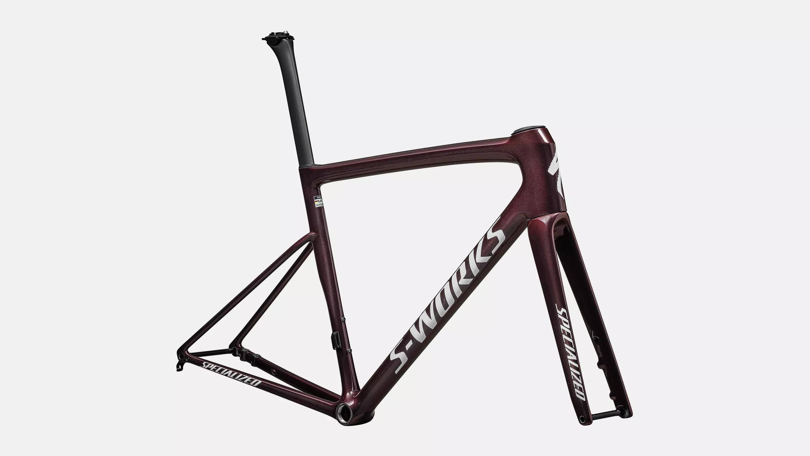 Specialized S-Works Tarmac SL8 Rahmenset Gloss Solidity / Red to Black Pearl / Metallic White Silver