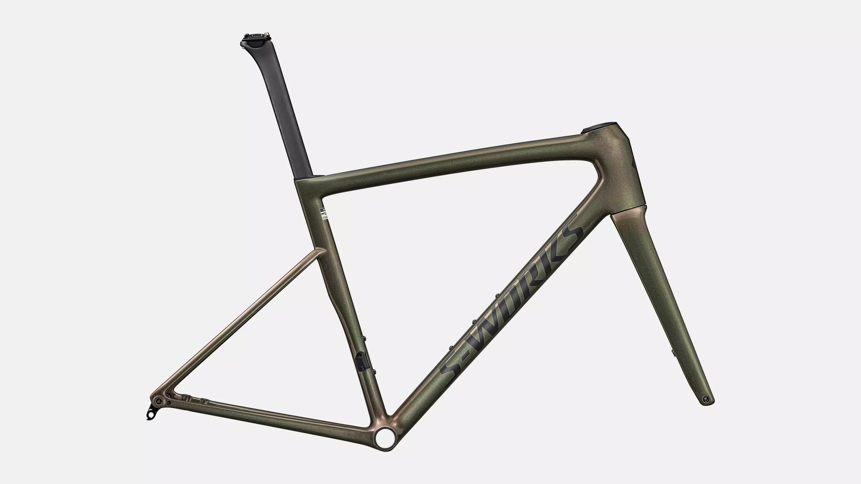 Specialized S-Works Tarmac SL8 Rahmenset Gloss Cypress Metallic / Magenta to Gold Pearl / Satin Black Metallic
