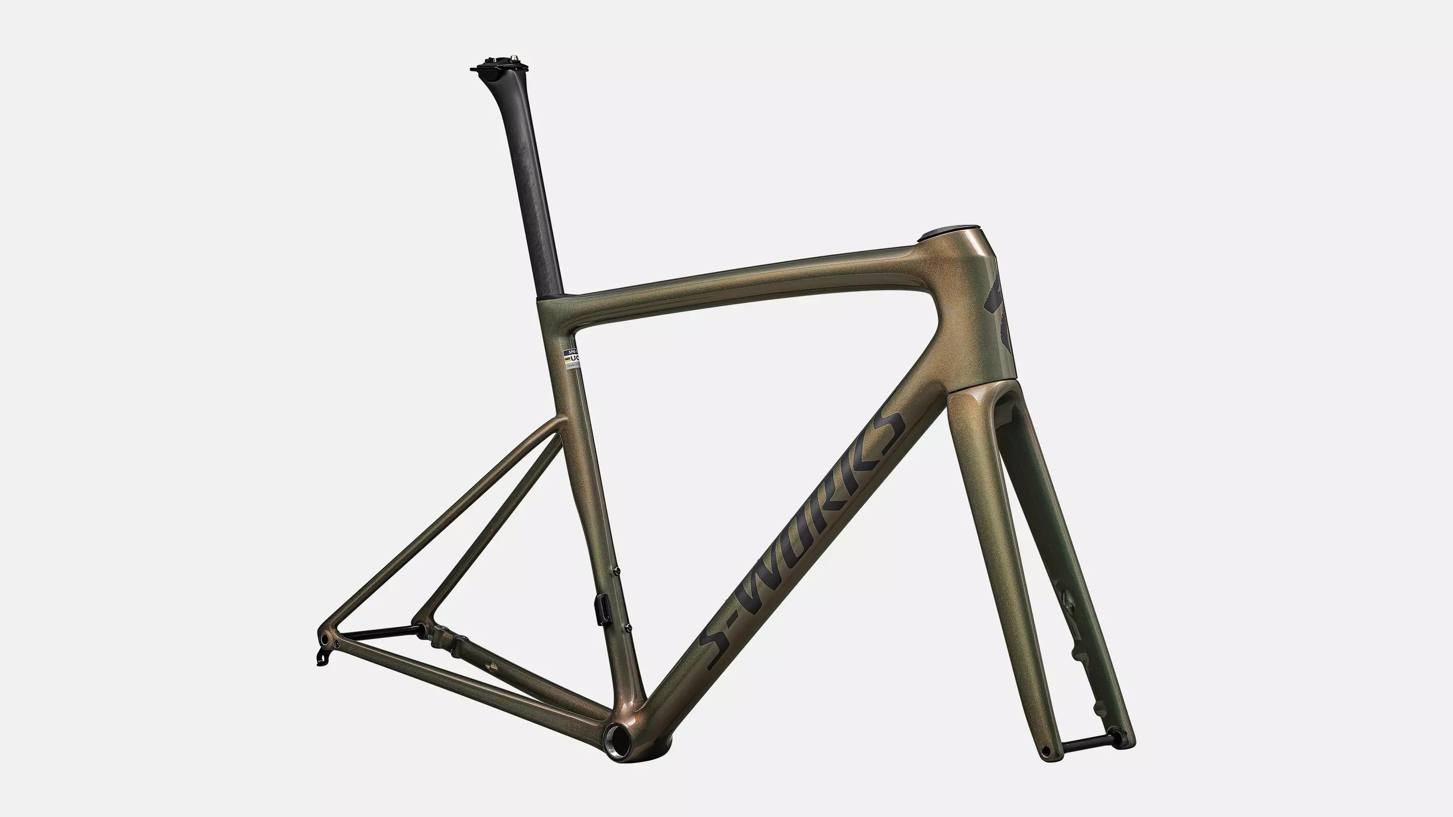 Specialized S-Works Tarmac SL8 Rahmenset Gloss Cypress Metallic / Magenta to Gold Pearl / Satin Black Metallic