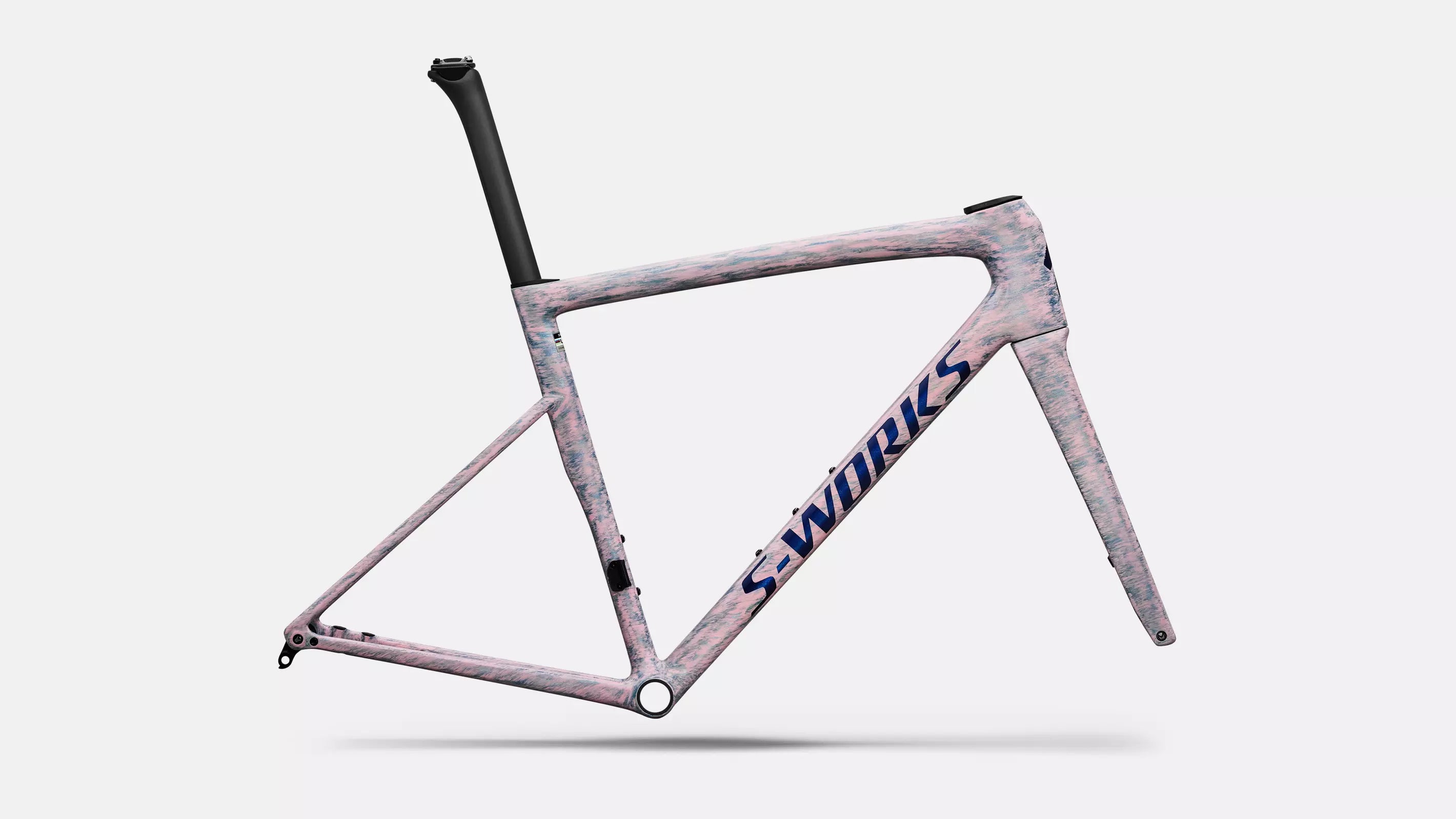 Specialized S-Works Tarmac SL8 Rahmenset Gloss Dolomite Metallic / Directional Brush / Blue Majesty Metallic
