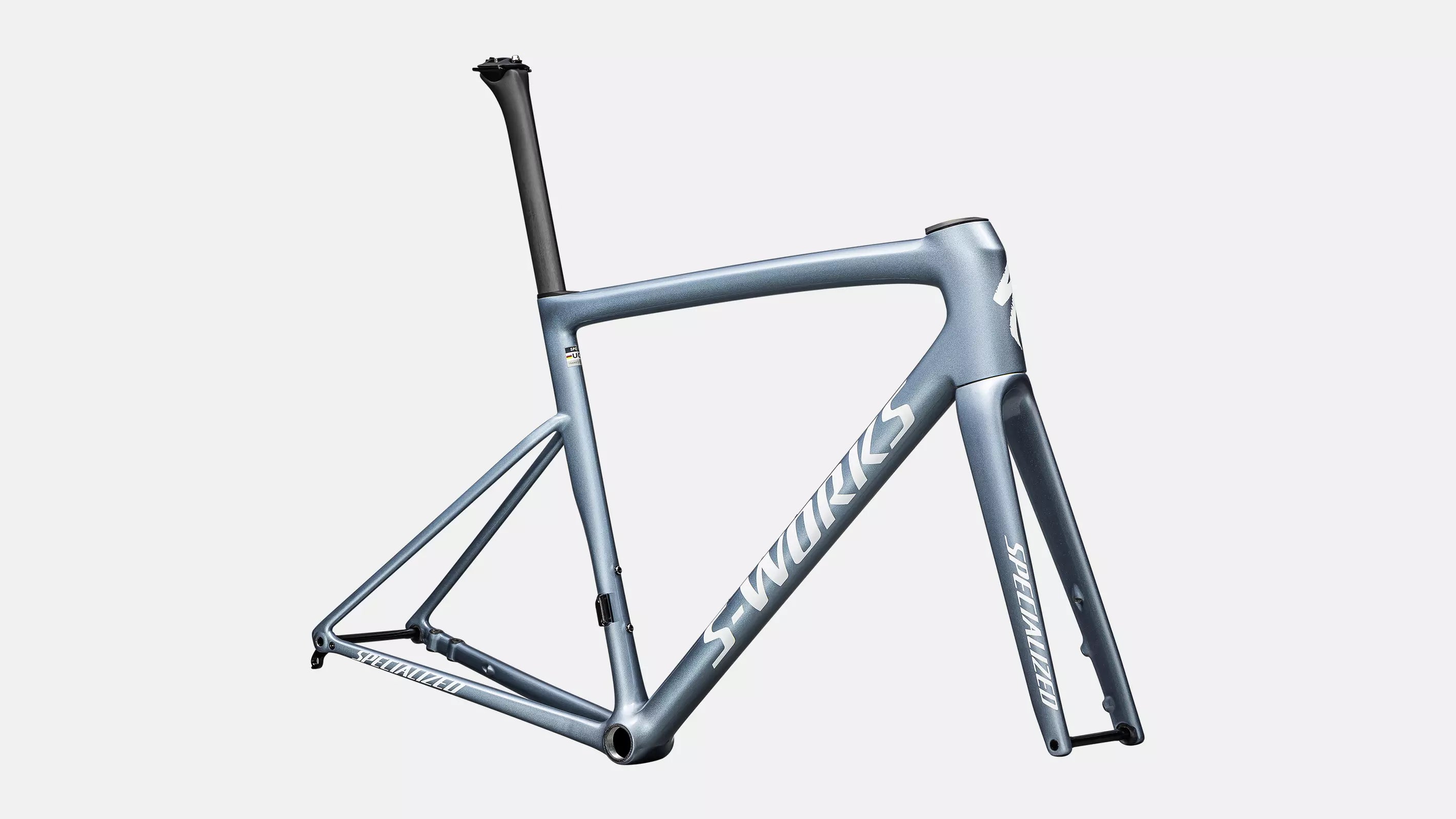 Specialized S-Works Tarmac SL8 Rahmenset Gloss Glacial Metallic / Red to Gold Pearl / White