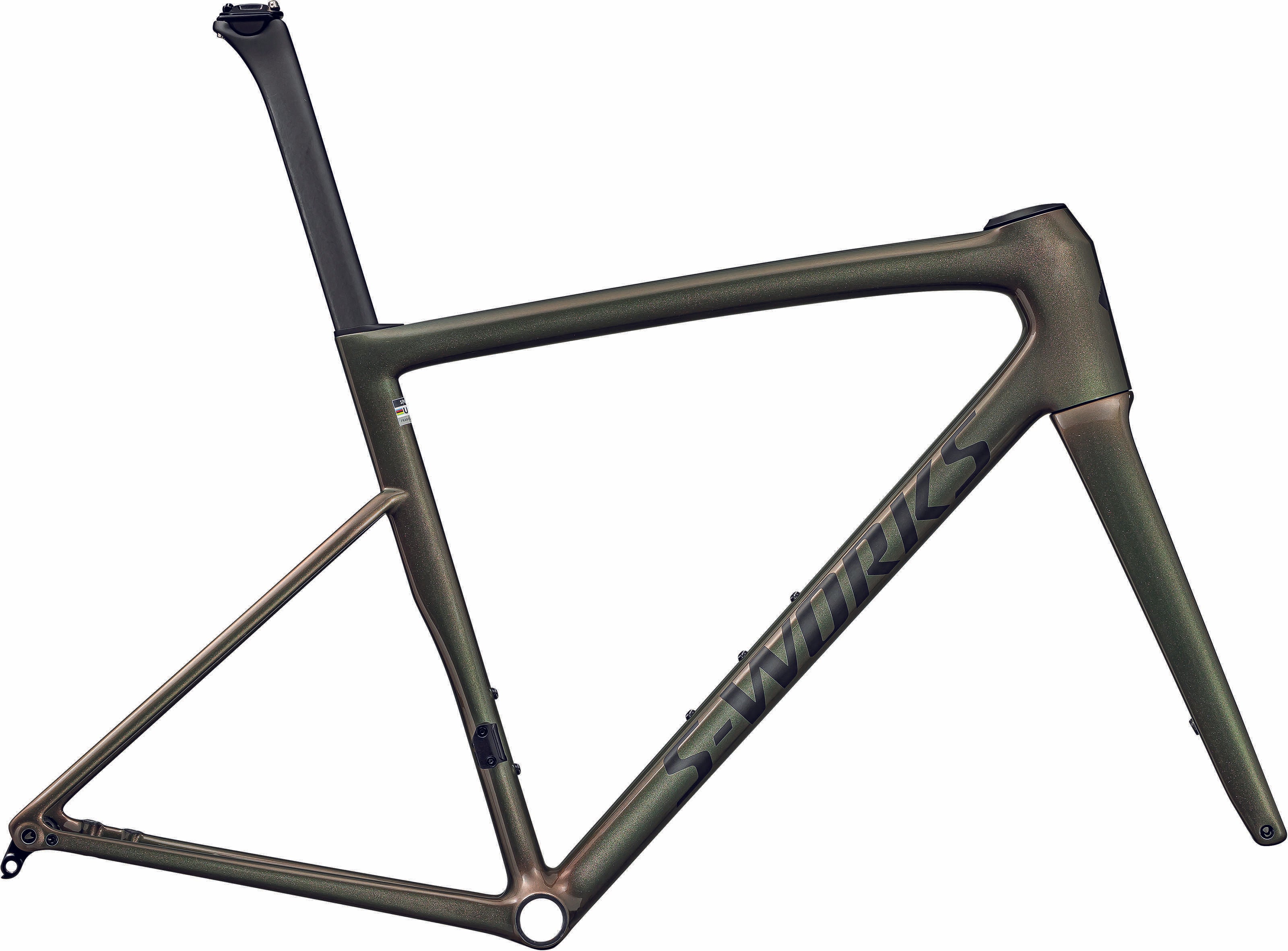 Specialized S-Works Tarmac SL8 Rahmenset Gloss Cypress Metallic / Magenta to Gold Pearl / Satin Black Metallic