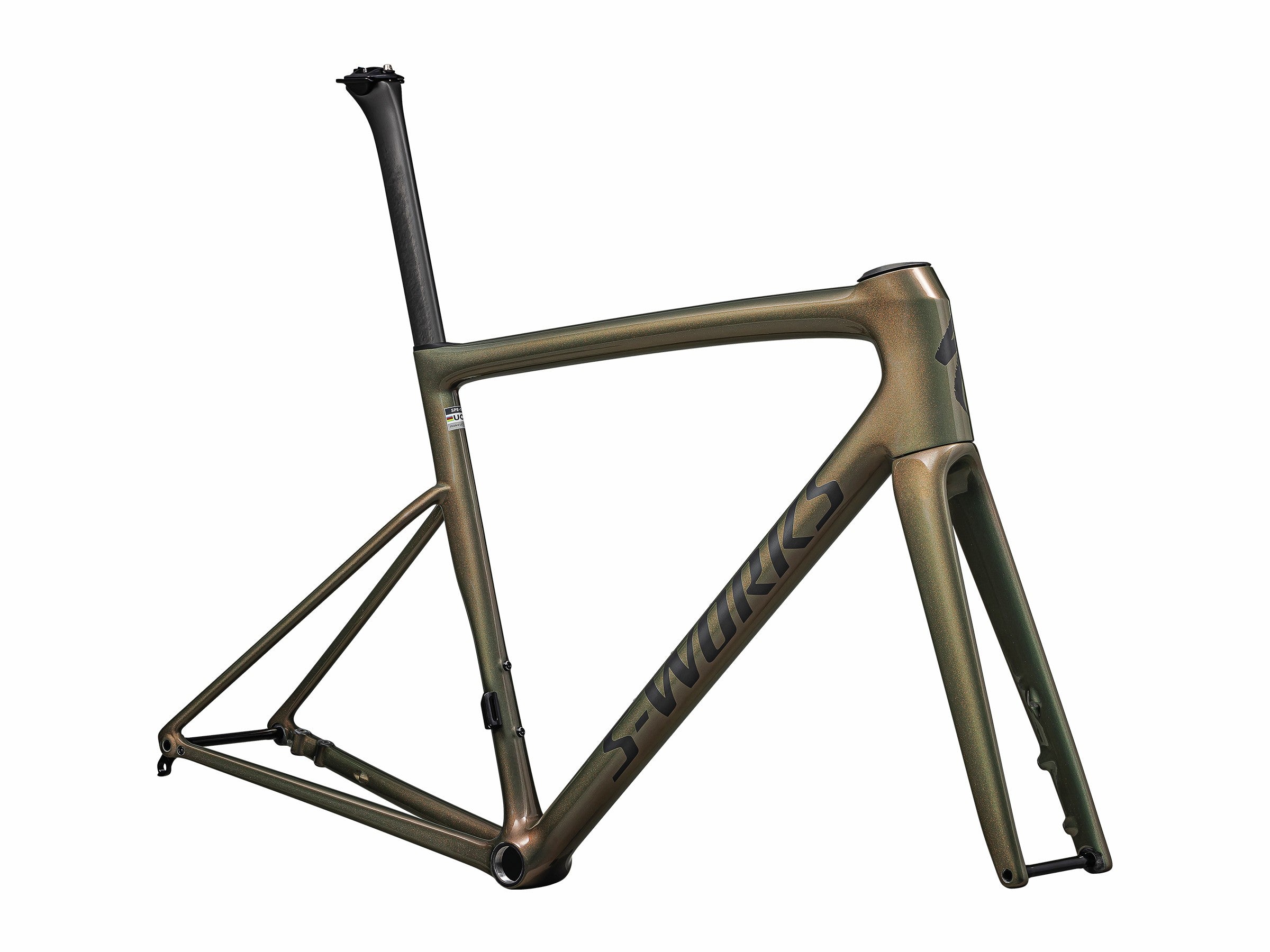 Specialized S-Works Tarmac SL8 Rahmenset Gloss Cypress Metallic / Magenta to Gold Pearl / Satin Black Metallic