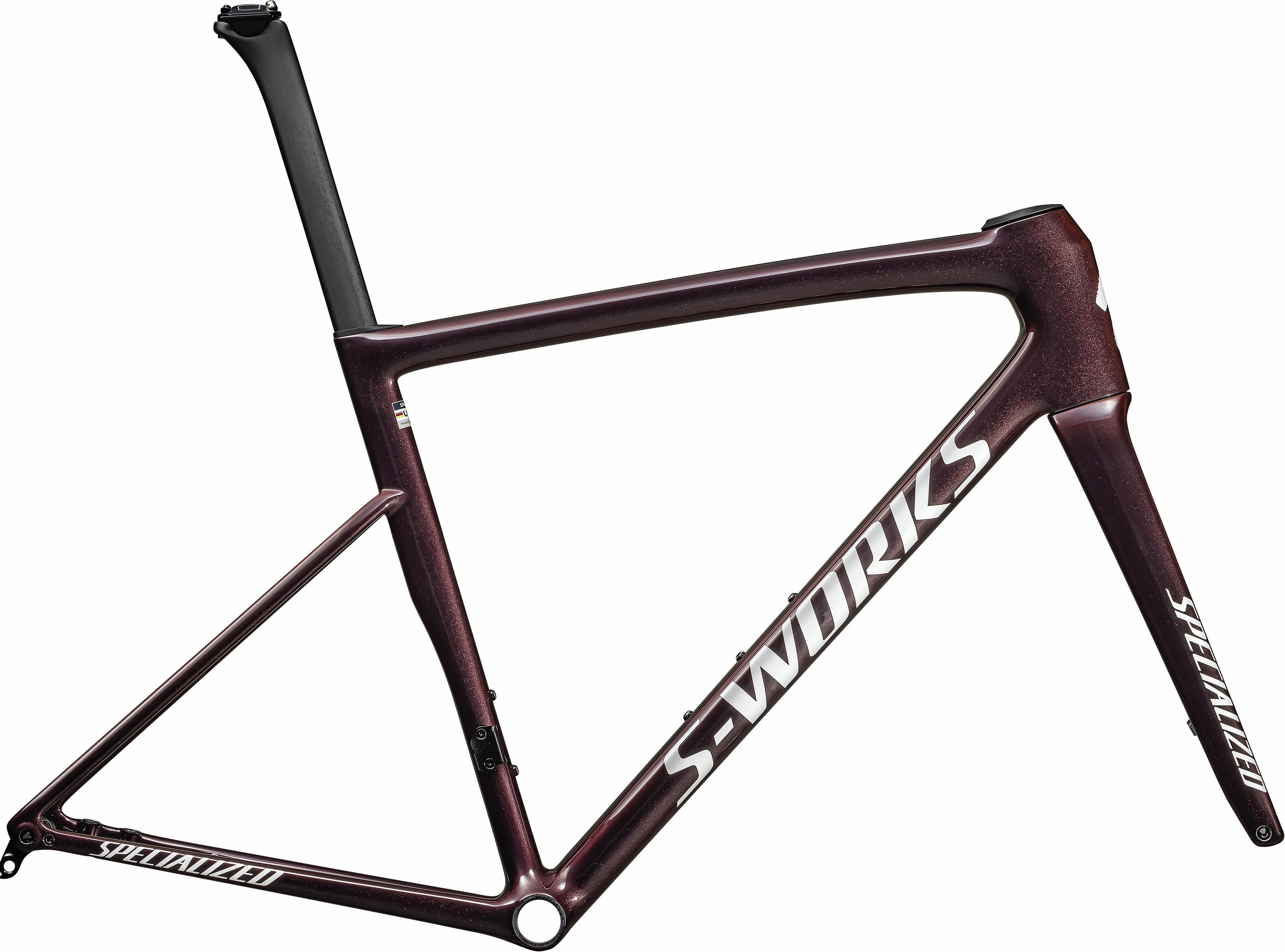 Specialized S-Works Tarmac SL8 Rahmenset Gloss Solidity / Red to Black Pearl / Metallic White Silver