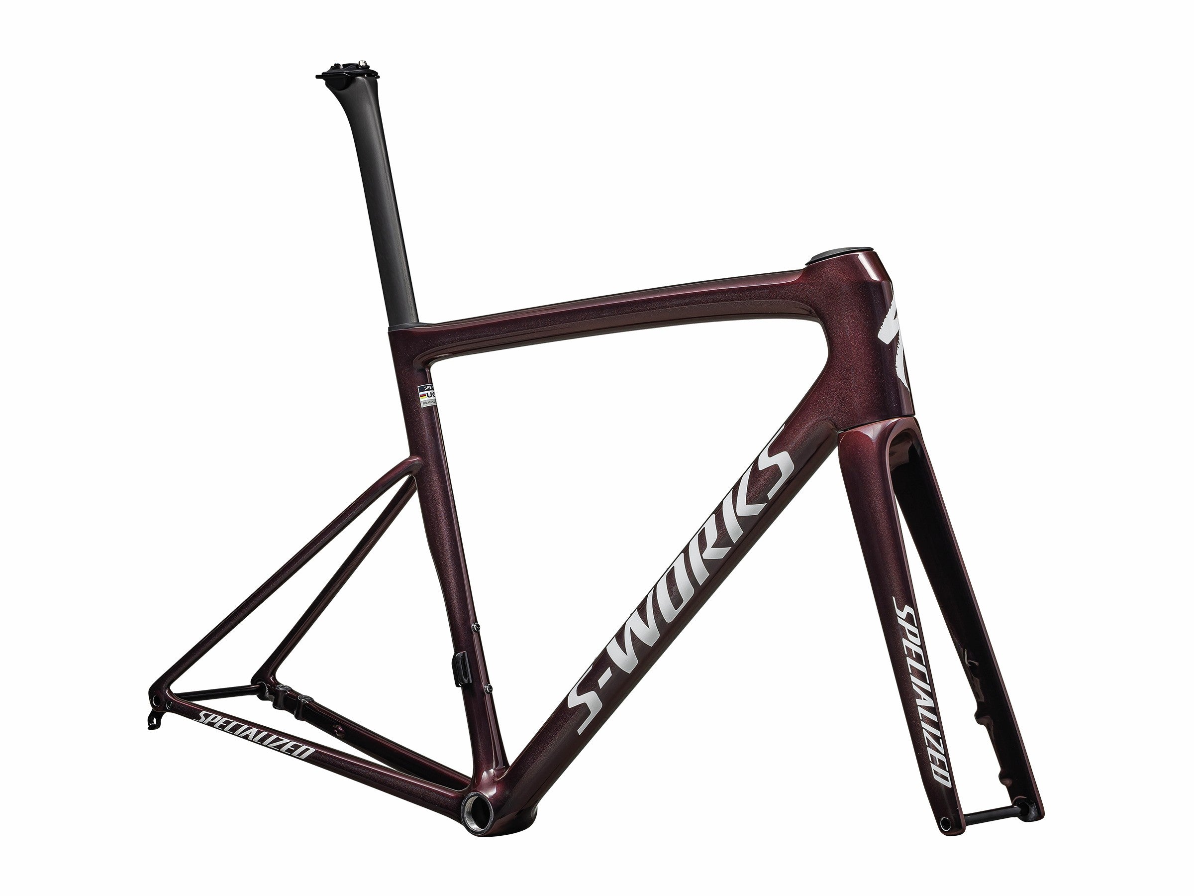 Specialized S-Works Tarmac SL8 Rahmenset Gloss Solidity / Red to Black Pearl / Metallic White Silver