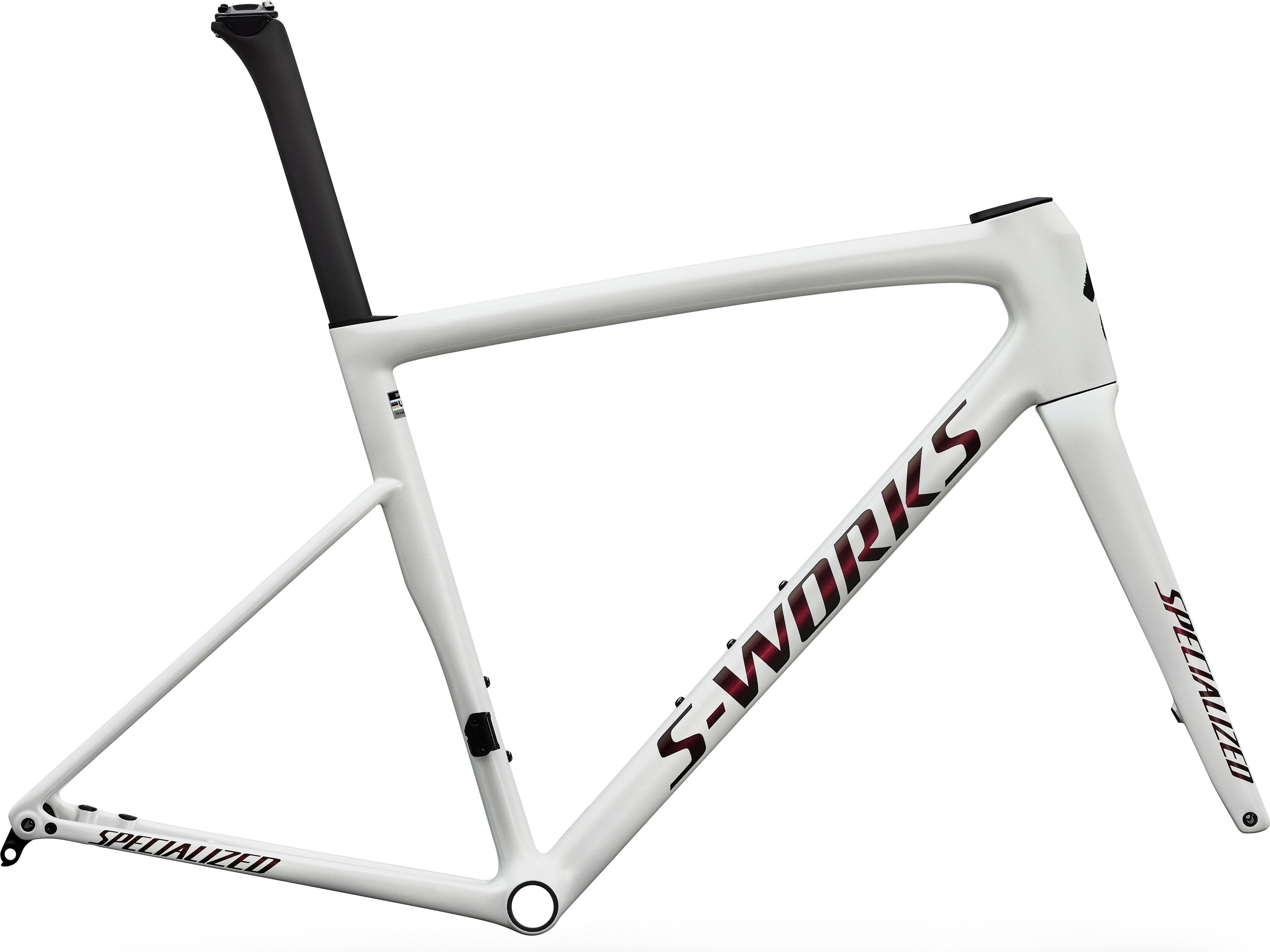 Specialized S-Works Tarmac SL8 Rahmenset Gloss Metallic White Silver / Pearl / Black