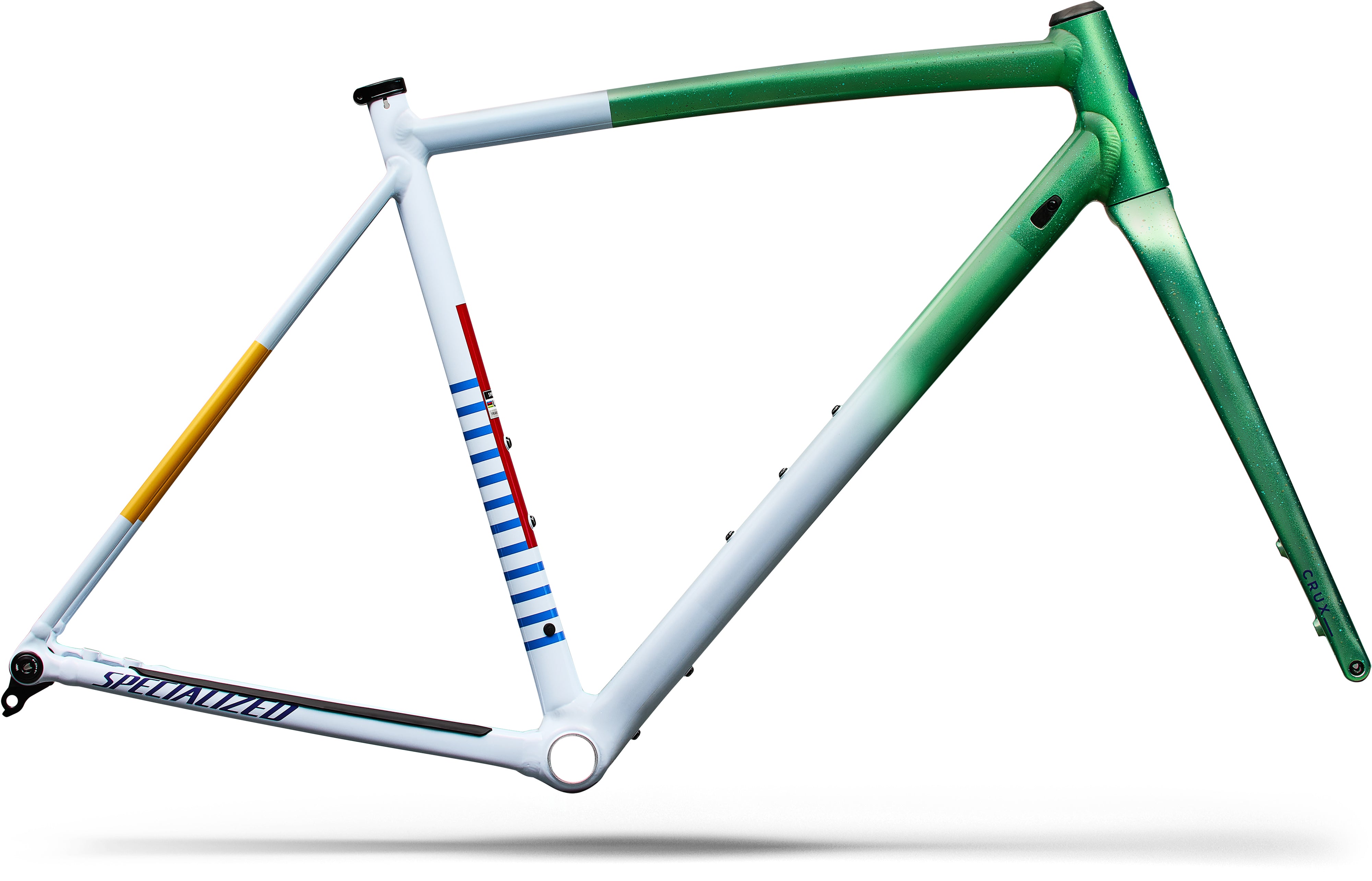 Specialized Crux DSW Rahmenset - Oasis Tint Flake Silver Morning Mist / Purple Haze