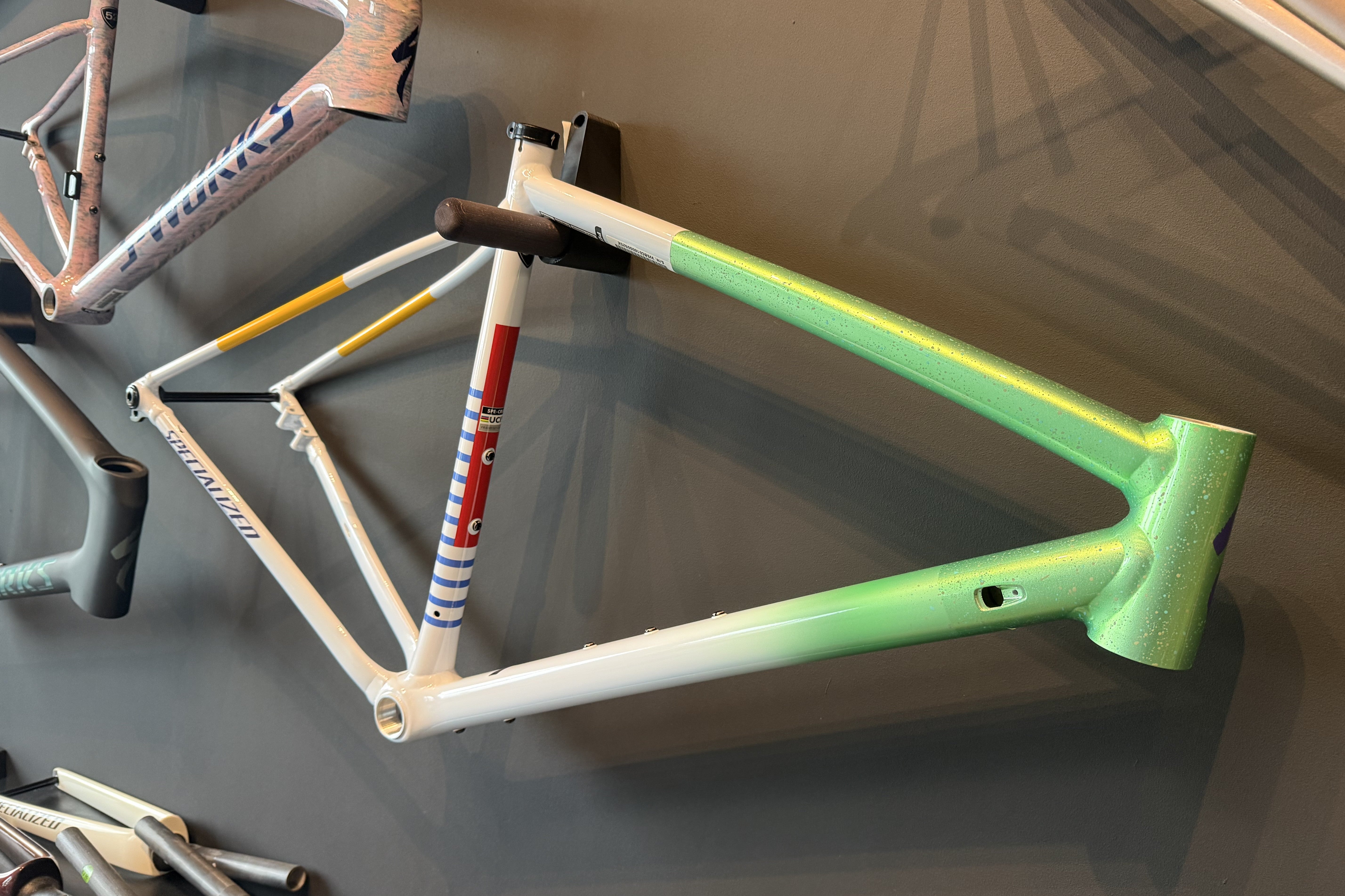 Specialized Crux DSW Rahmenset - Oasis Tint Flake Silver Morning Mist / Purple Haze